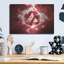Art mural en métal de luxe, «Crypto Eclipse Avalanche Avax» par Luxe Portfolio, 36 po x 24 po-101657354