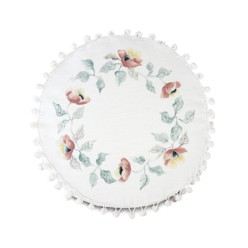 Adare Manor Linen Circular Pillow Cover & Insert