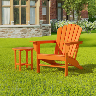 Chaise Adirondack en plastique / résine Altura avec table