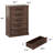 Modern 5 Drawer Dresser, 44" H Tall Chest for Bedroom,Anti-Tip Device-114246994