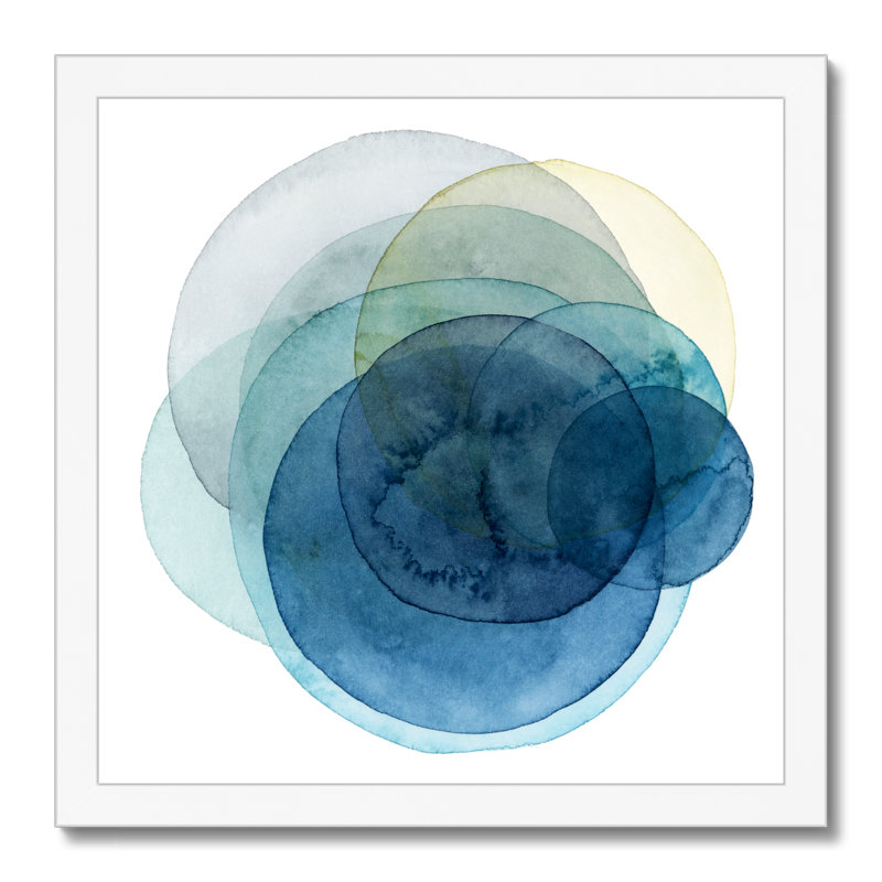 Evolving Planets I by Grace Popp - Wrapped Canvas Print, 34cm H x 34cm W, White Framed Paper Print