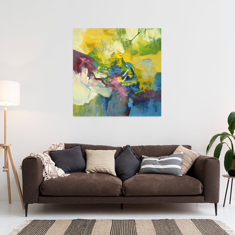 Oh So primaire, art abstrait contemporain, H 36 po x l 36 po