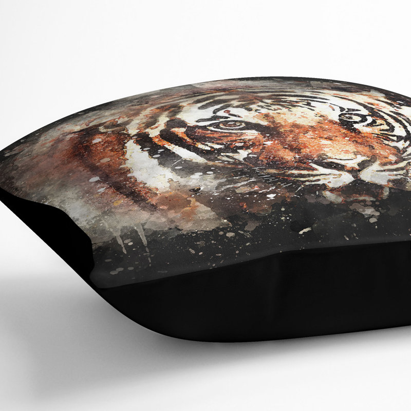 Square Throw Cushion, Black, 55cm H x 55cm W x 20cm D