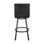 Tabouret de bar pivotant de 26 po à hauteur de comptoir avec similicuir gris et finition noir mat - rotation à 360 degrés, siège confortable, base stable