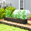 Lit de jardin surélevé, boîte à fleurs galvanisée 5 pi x 3 pi x 1 pi, noir-575339344-575339373