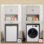 Armoire de rangement avec une tablette réglable et un faux tiroir pour la salle de lavage
