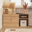 Bureau rectangulaire en bois massif avec 2 tiroirs Burlywood-1906326805