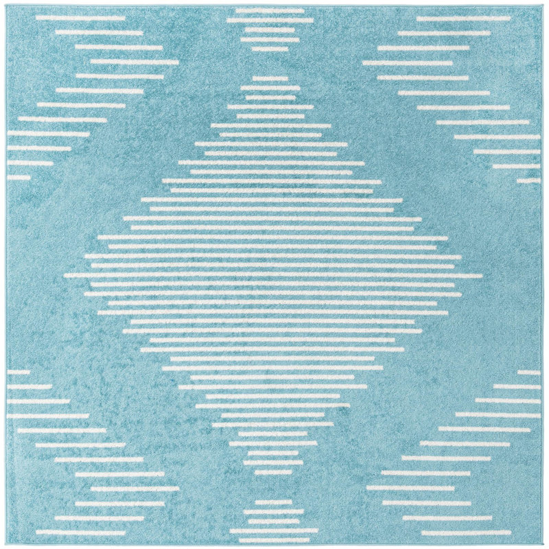 Geometric Indoor Rug, Square 7'