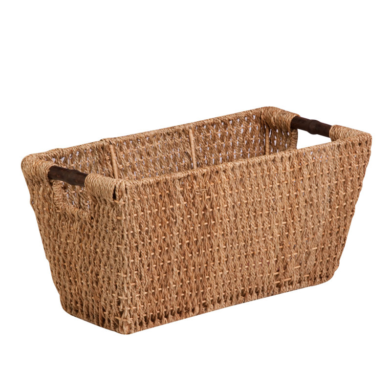 Winston Porter Seagrass Basket, Large (10" H x 21" W x 10.5" D)