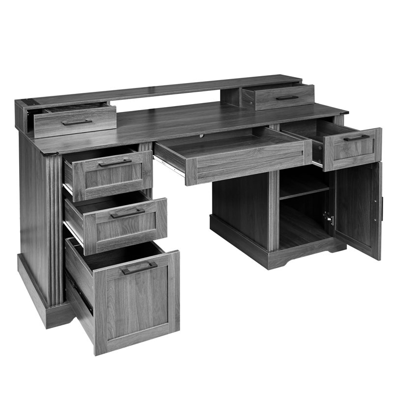 Bureau d'écriture 59 "avec station de charge, Gris