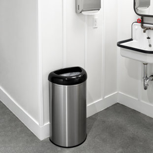 Nine Stars 13.2 Gallon Stainless Steel Open Top Trash Can