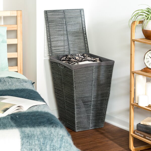 3 Bushel Storage Basket with Natural Leather and 2 Casters - The Foundry  Home Goods