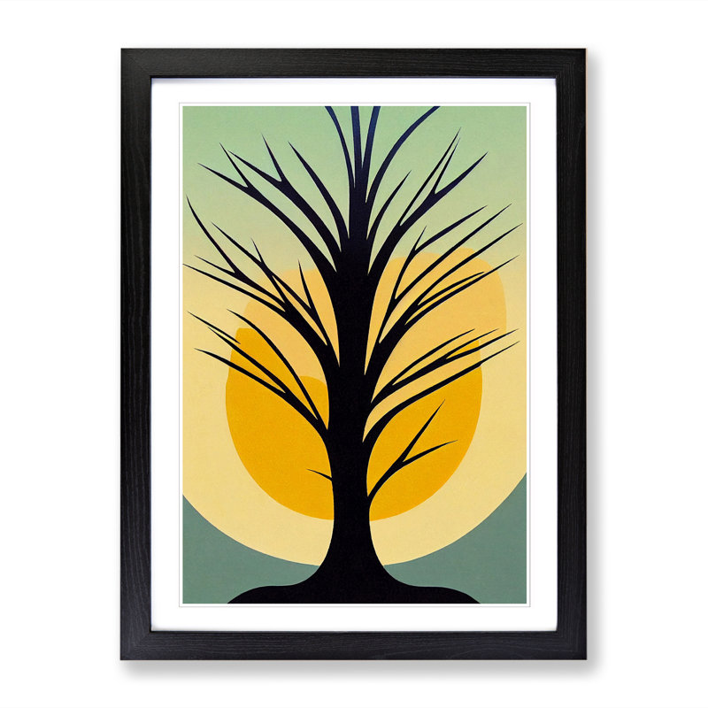 FRM-V0523-104X Apple Tree Deco Vol.4 - Single Picture Frame Print, Black Framed, 64cm H x 46cm W x 2cm D
