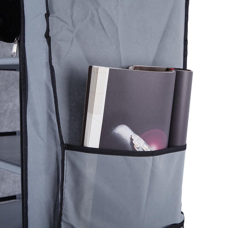 30 Pair Shoe Storage Cabinet, Gray
