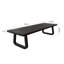 Table de conférence 78,74 "en bois massif noir minimaliste