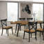 Chaise d'appoint brune et noire (ensemble de 2)