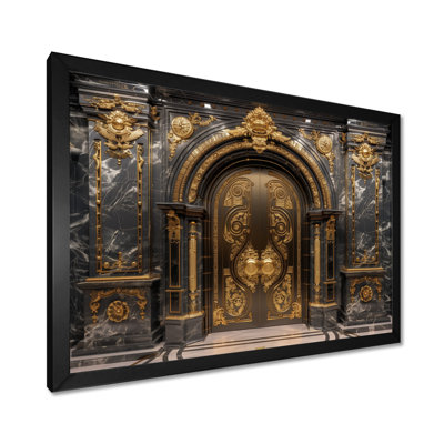 Gold Banks Gilded Doors I - Banks, impression d'art mural