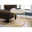 Table d'appoint moderne avec plateau beige et supports en métal doré, tiroir de rangement pour la décoration de chambre, base décorative effet marbre, polyvalente pour le salon