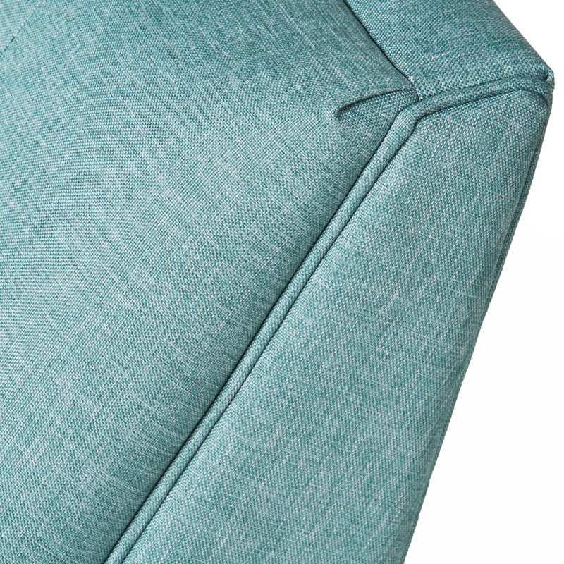Bradlee Polyester Upholstered Bench, Blue