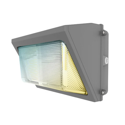 277-480v Led Wall Pack Light With Photocell, 0-10v Dimming, 120/100/90w Adjustable Watt & Cct 50/40/30k, Bronze, 1 Pack