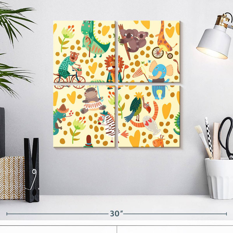 Ashelle, motif d'animaux de safari, H 18 po x l 18 po