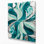 Abstrait aquarelle 80, art mural sur toile bleue