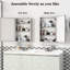 Miroir de salle de bain mural 16 po x 24 po argenté avec rangement, compartiments de grande capacité, armoire à pharmacie en aluminium résistant aux usures et à la corrosion, tablettes réglables, charnières silencieuses, facile