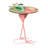 23"H Metal Flamingo Birdbath with Stand