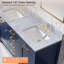 Meuble-lavabo double 60 po en marbre Carrara