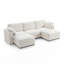 Canapé modulaire surdimensionné de 137,7 po à 3 places avec 2 repose-pieds mobiles et 2 tables d'appoint avec rangement-44833733-44833732