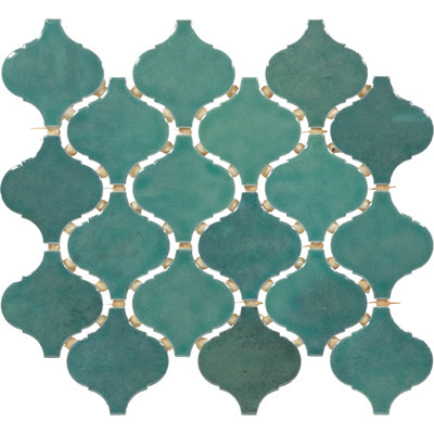 Daltile Mesmerist 3" x 3" Glazed Ceramic Arabesque Mosaic Tile (10 PCS Per Carton) (7.40 SQFT Per Carton)