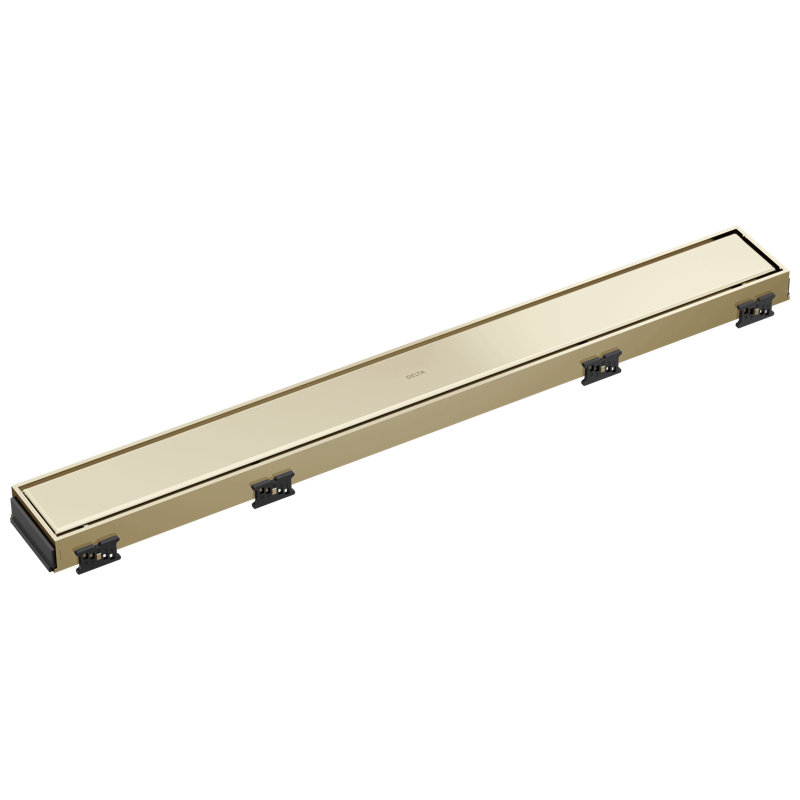 24" Reversible Linear Shower Drain Trim, Polished Nickel