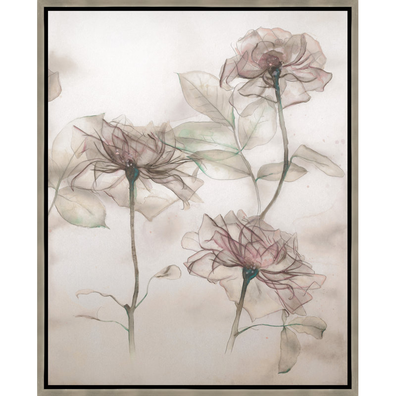 Les Fleurs II Painting by D'Alessandro Leon, Glass Coat, 31.75" H x 25.75" W