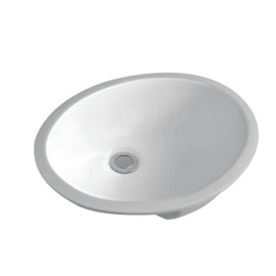 KDK HOME 14.25'' Glaze Vitreous China Oval Bathroom Sink with Overflow