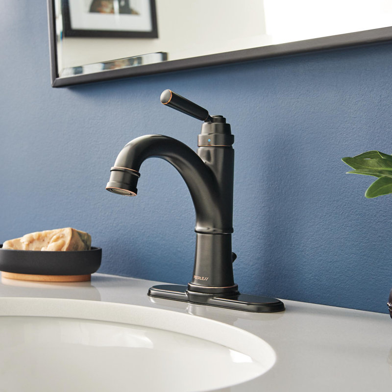 Robinet de salle de bain monotrou avec drain Westchester, Bronze huilé