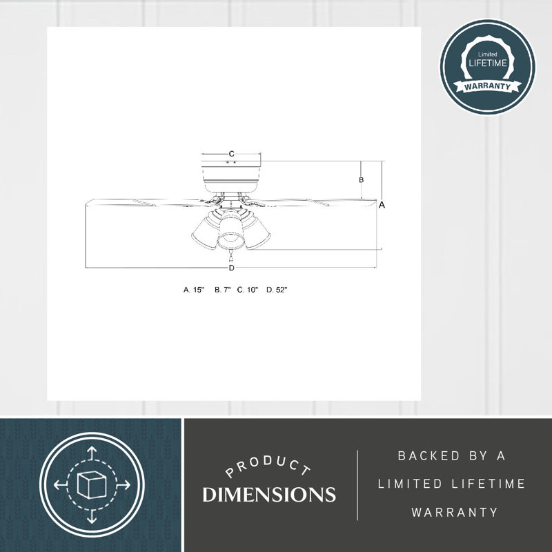 Bodner 52 in. Matte Black Indoor Low Profile Flush Mount Ceiling Fan with Reversible Matte Black-Black Oak Blades, Dimmable LED Light Kit, Pull Chain and Remote Control, 3 Speed, Clear Glass Shade