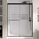 50-54 In. W X 72 In. H Semi-Frameless Double Sliding Shower Door In Matte Black With 1/4 In. Tempered Clear Glass