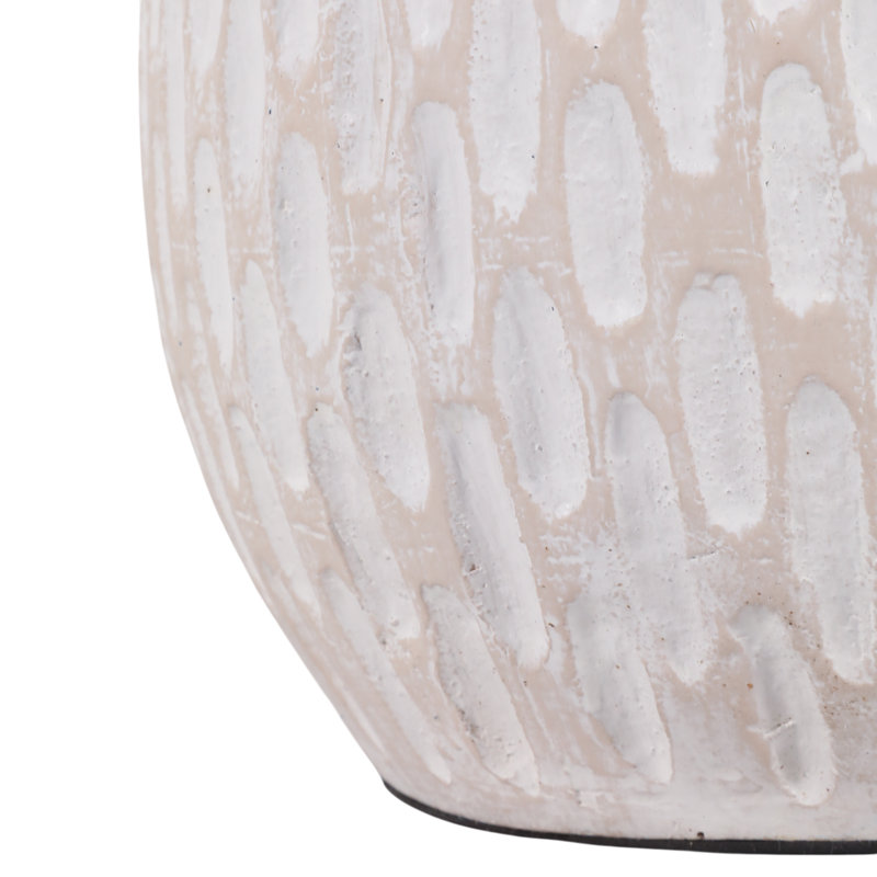 Vase en terre cuite texturé à motif de fleurs en terre cuite pour la décoration intérieure - Vase de table haute pour salon ou tablette
