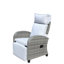 Fauteuil inclinable d'extérieur en osier avec dossier réglable et accoudoirs, chaises de conversation toutes saisons, pour balcon de cour pour piscine