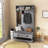 3-In-1 Hall Tree, Entryway Bench With Coat Rack, Mudroom Bench With Shoe Rack, 2 Storage Drawers, 4 Hooks And Padded Seat Cushions For Hallway-2128166105