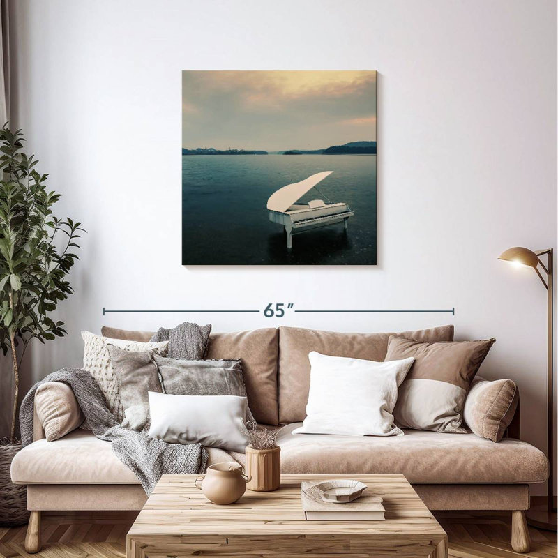 Abarca Piano By The Sea, 36" H x 36" W
