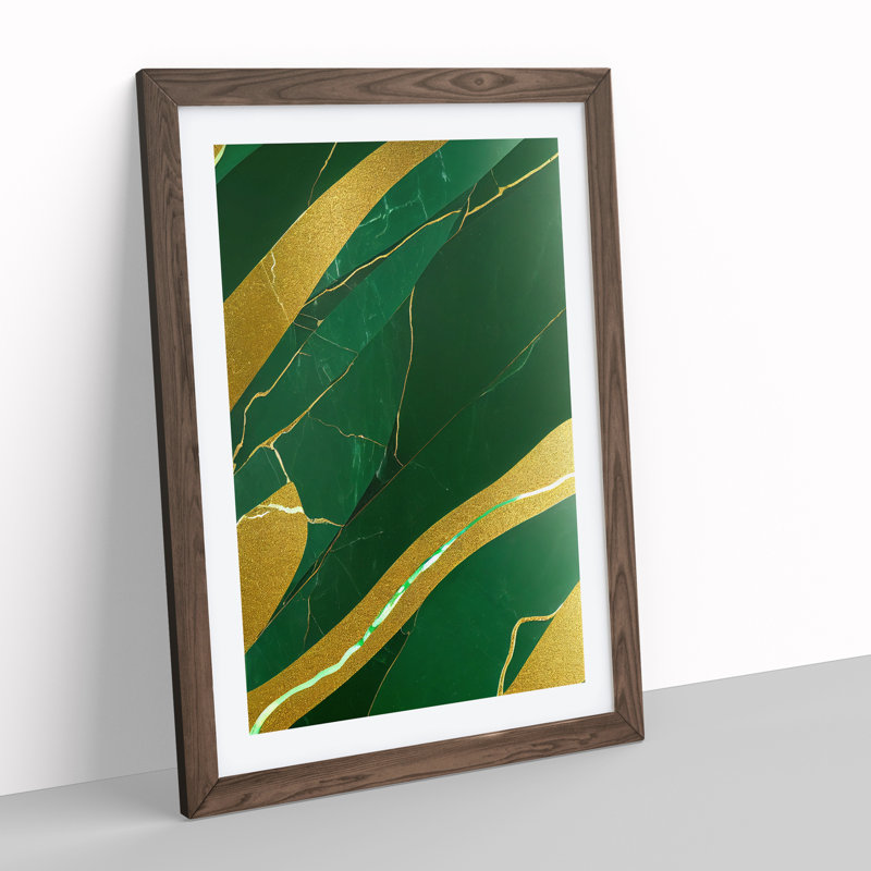 Sensational Abstract No.5 - Framed Print, 64cm H x 46cm W x 2cm D, Walnut