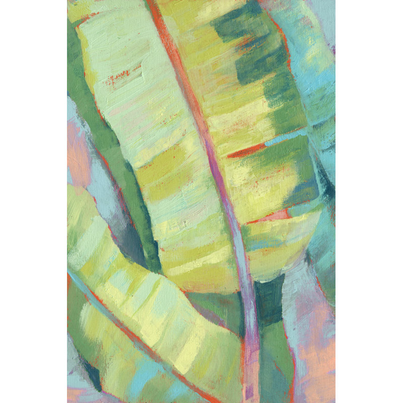 Vibrant Palm Leaves I by Jennifer Goldberger - Painting Print, Wrapped Canvas, 46cm H x 30cm W