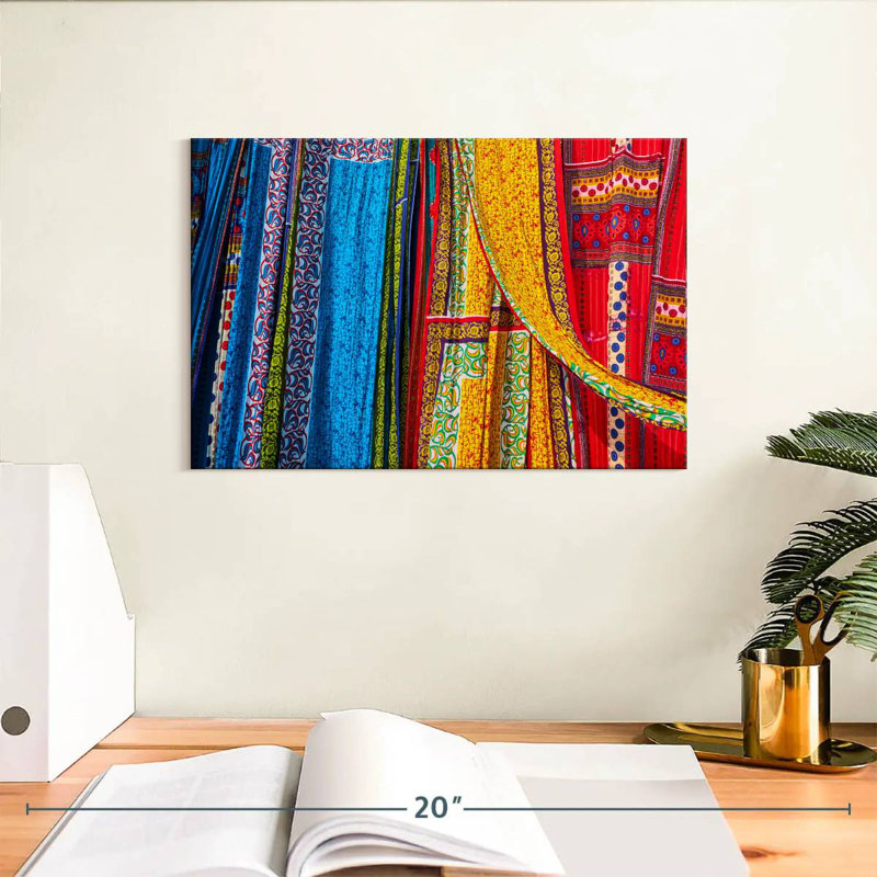 Sari Fabrics, 8" H x 12" W