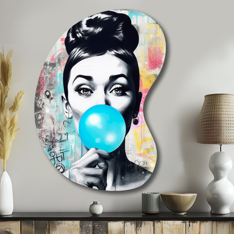 Katzer - Décoration murale en forme de célébrité unique, sculpture murale asymétrique en métal, H 39 po x l 28 po
