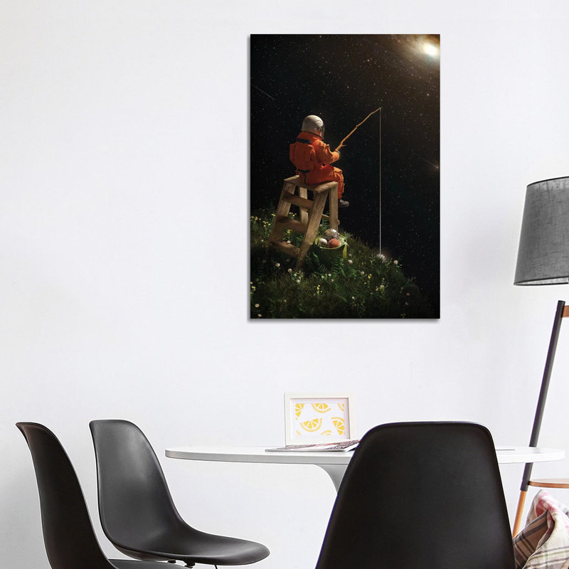 Star Fishing by Nicebleed - Print on Canvas, 101.6cm H x 66.04cm W x 1.91cm D, Wrapped Canvas