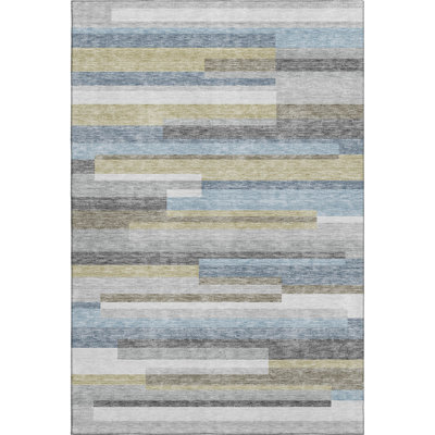 Premium Machine Washable Prisco Gray Rug