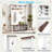 Farmhouse 4-in-1 Hall Tree With 6 Hooks, Entryway Bench With Adjustable Shelves, 16 Open Compartments And A Side Umbrella Rack-114556069
