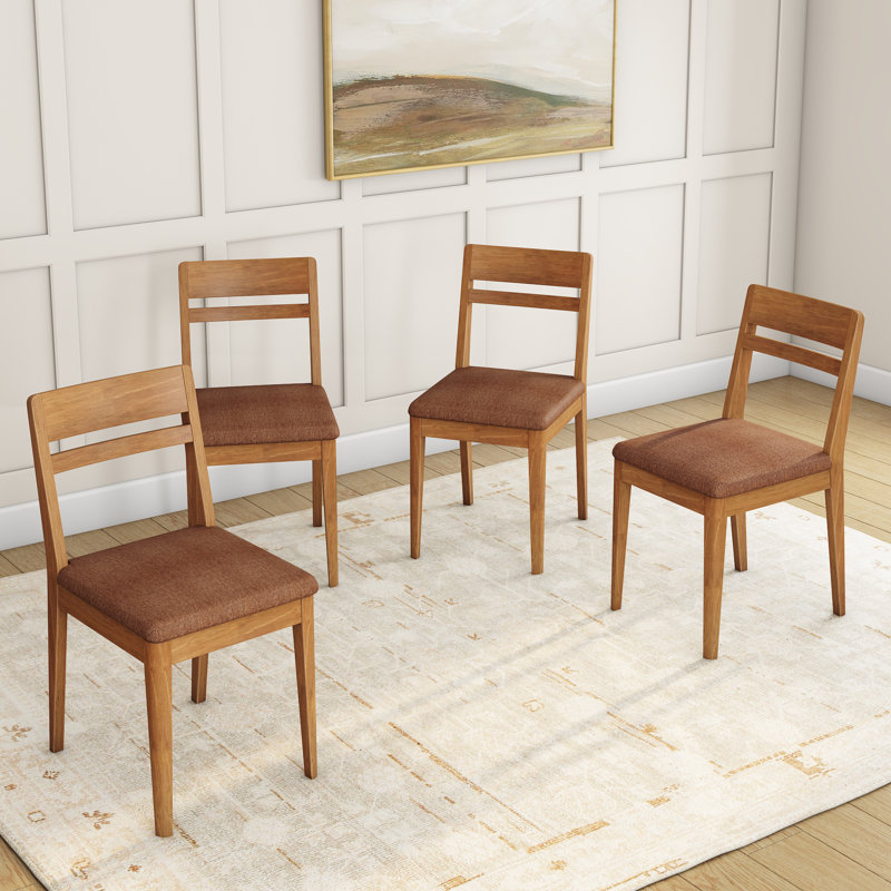 Chaise rembourrée Crew (paquet de 4), pacane / café, Pacane / café, 4