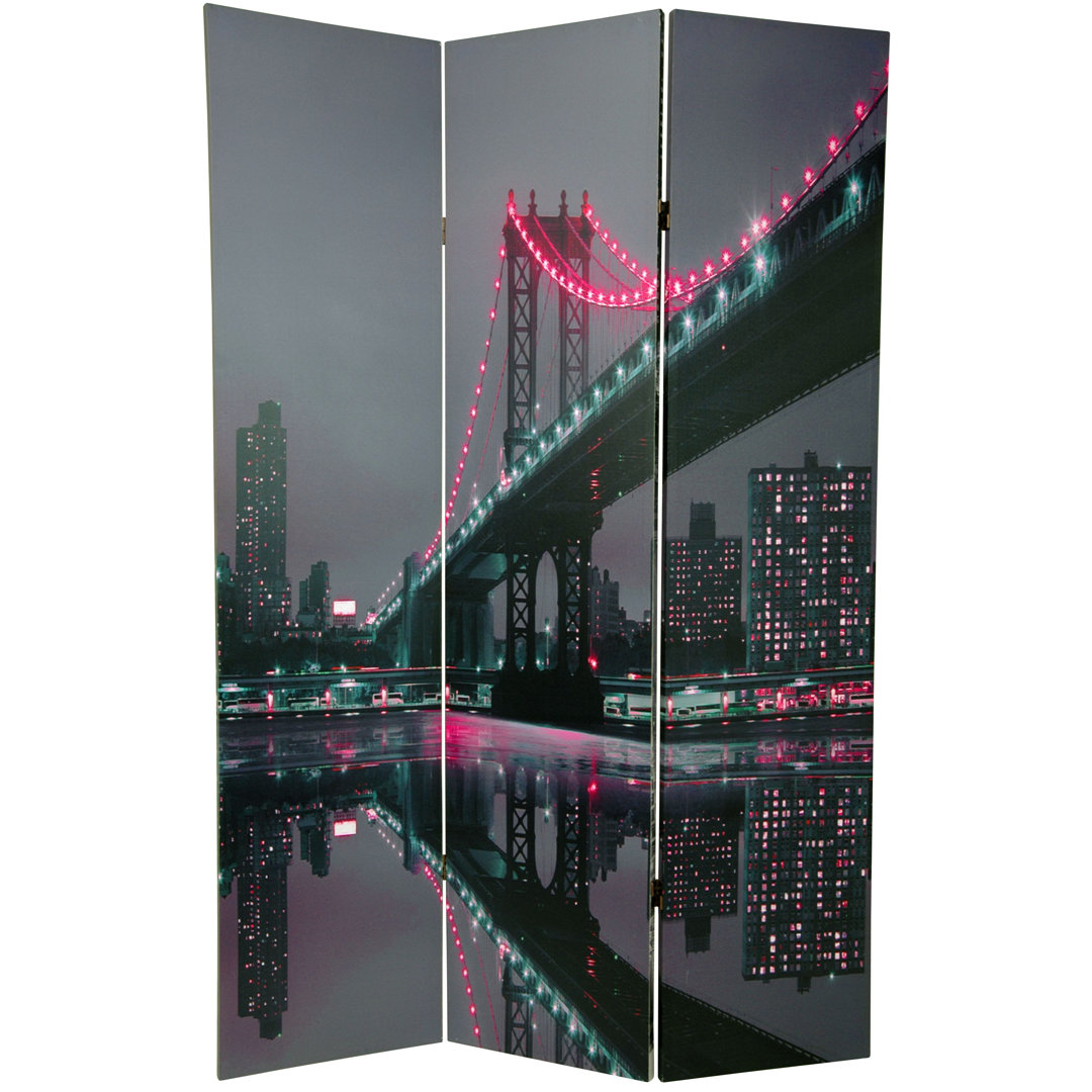 47.25'' W x 71'' H 3 - Panel Folding Room Divider East Urban Home